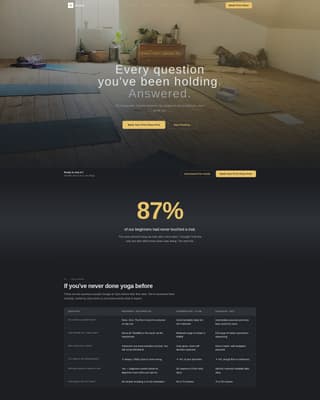 Yoga Studio Specialist Booking Website Template