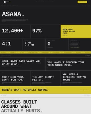 Boutique Yoga Studio Bold Branding Website Template