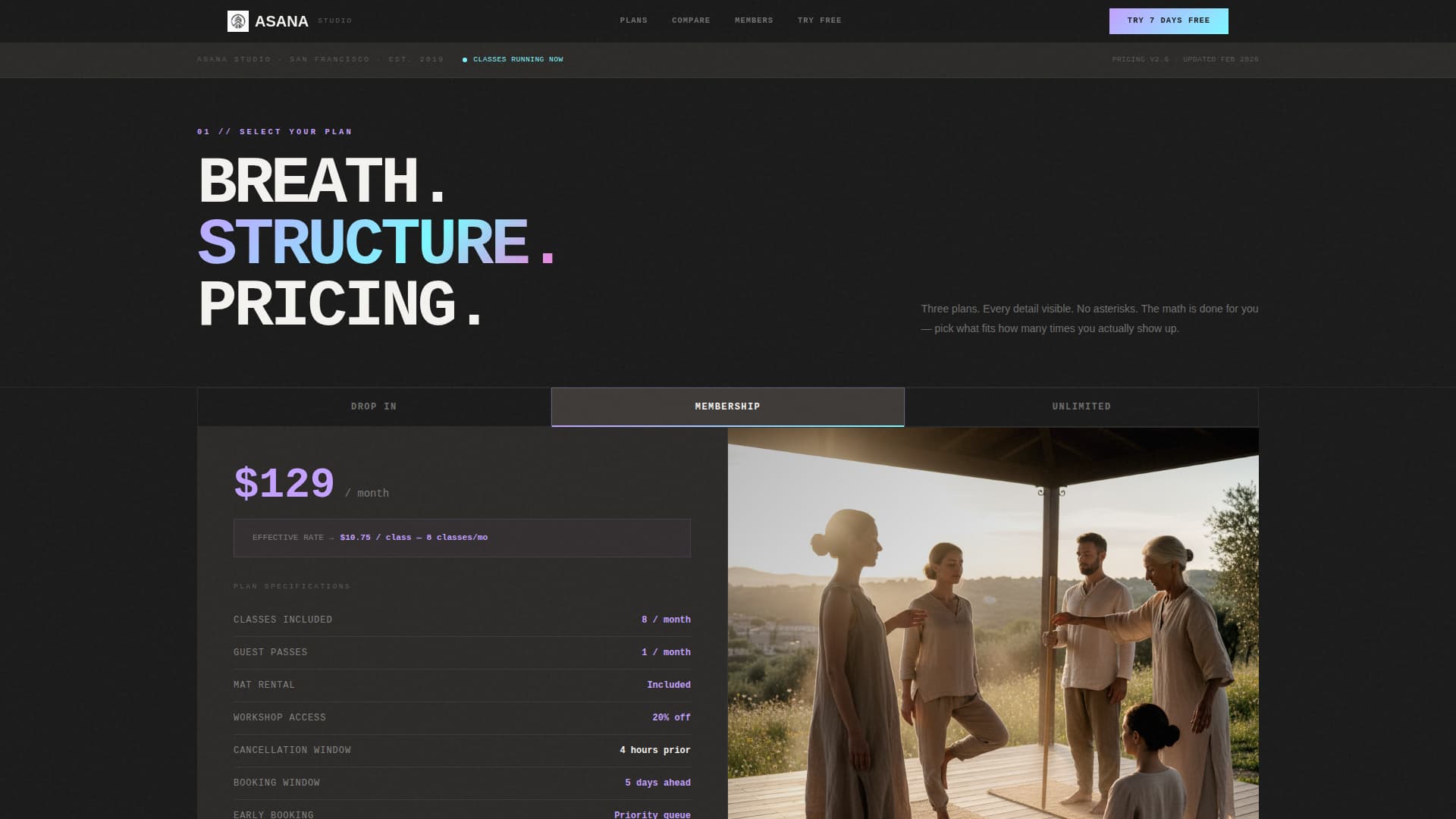 Flow — Yoga Practice Landing Page Template