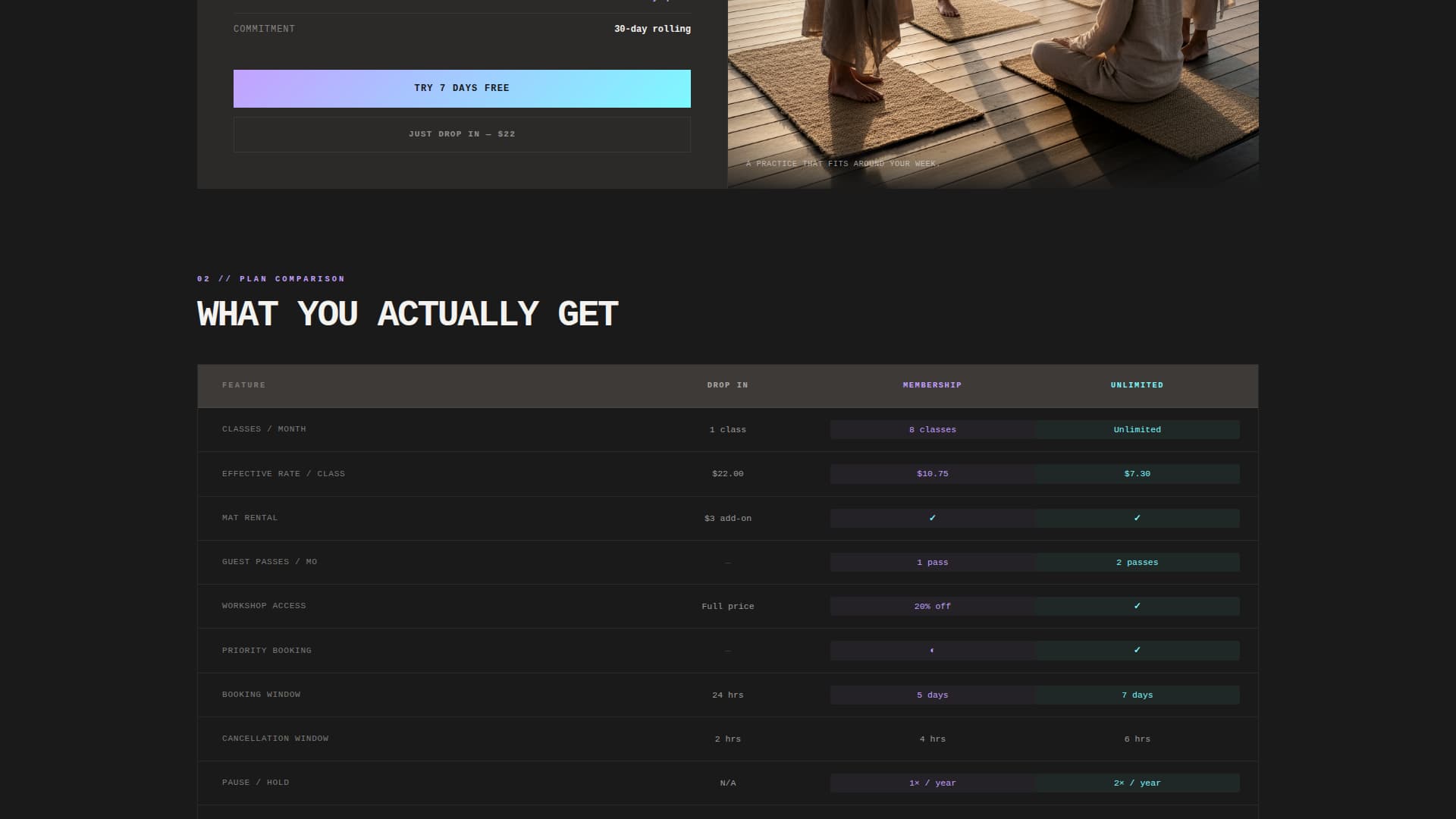 Flow — Yoga Practice Landing Page Template