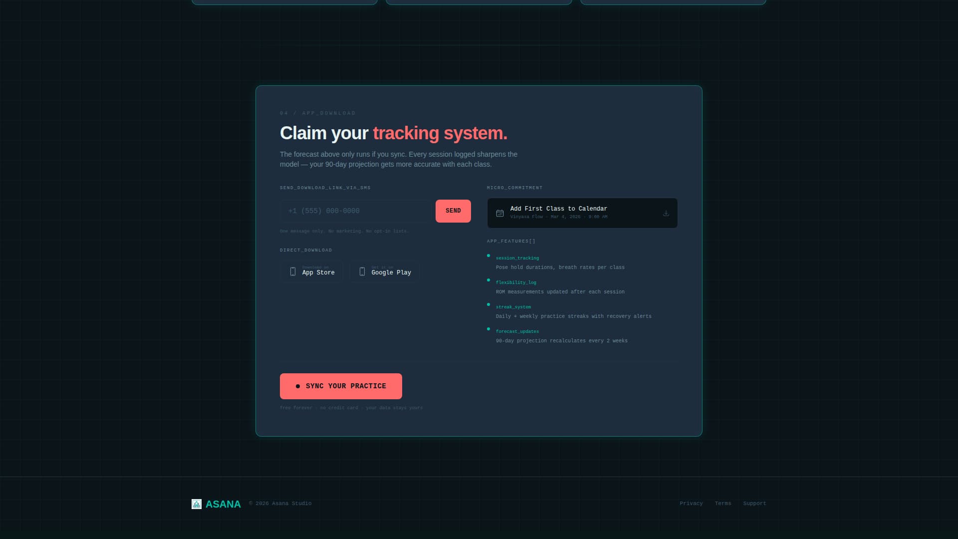 Asana - Dynamic Yoga Studio Landing Page Template