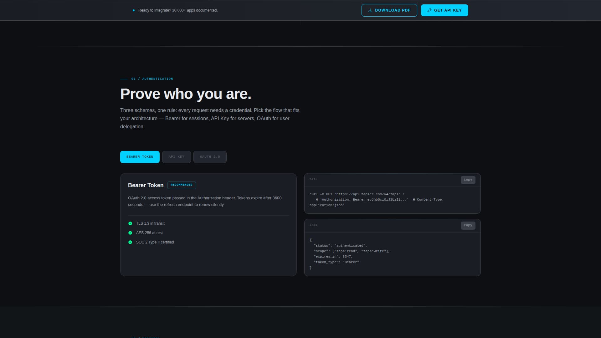 Ref — API Docs Landing Page Template