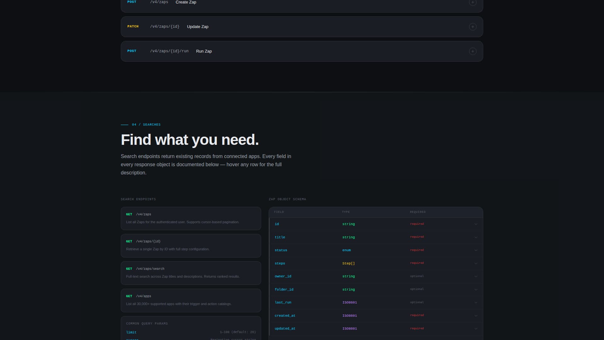 Ref — API Docs Landing Page Template