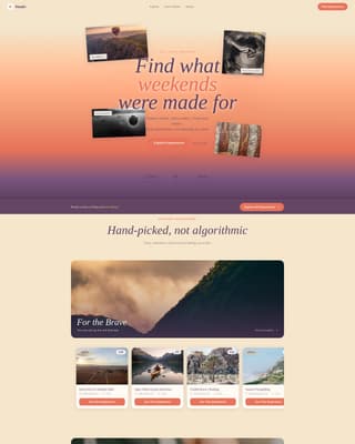 Wander - Immersive Experiences Landing Page Template
