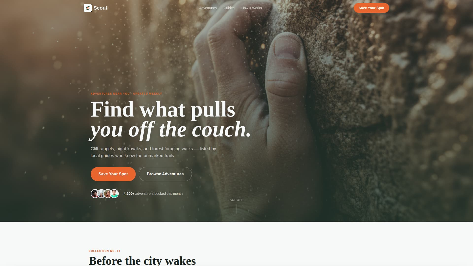 Scout - Thrilling Activity Landing Page Template