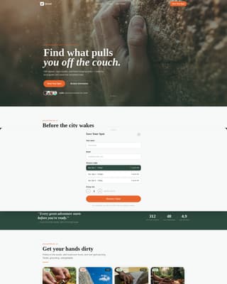 Scout - Thrilling Activity Landing Page Template