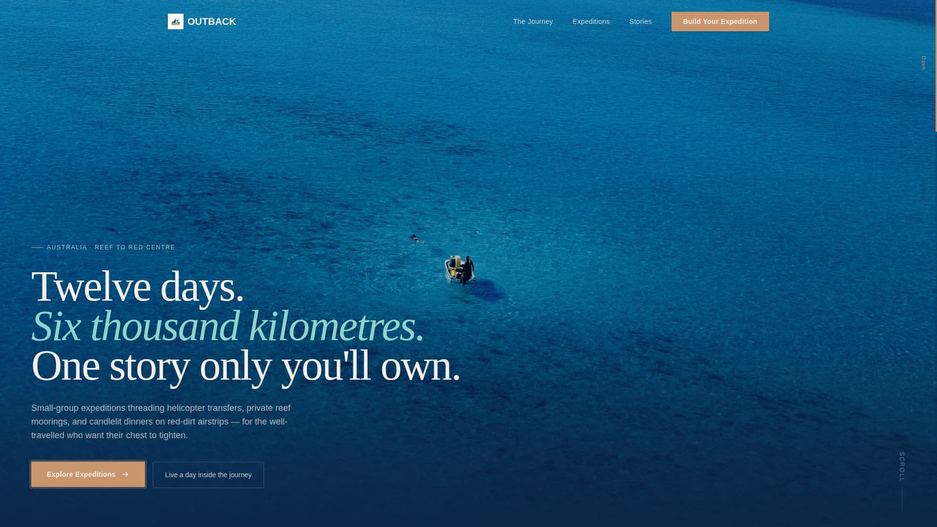 Outback - Breathtaking Adventure Landing Page Template
