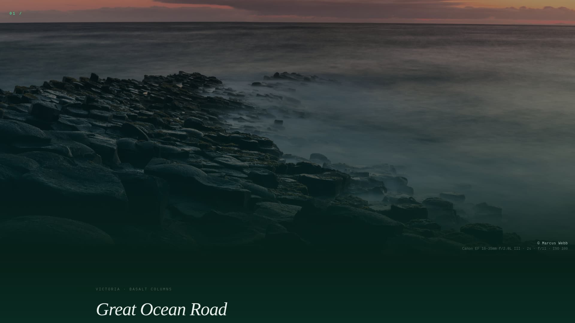 Shorebreak - Immersive Photography Landing Page Template