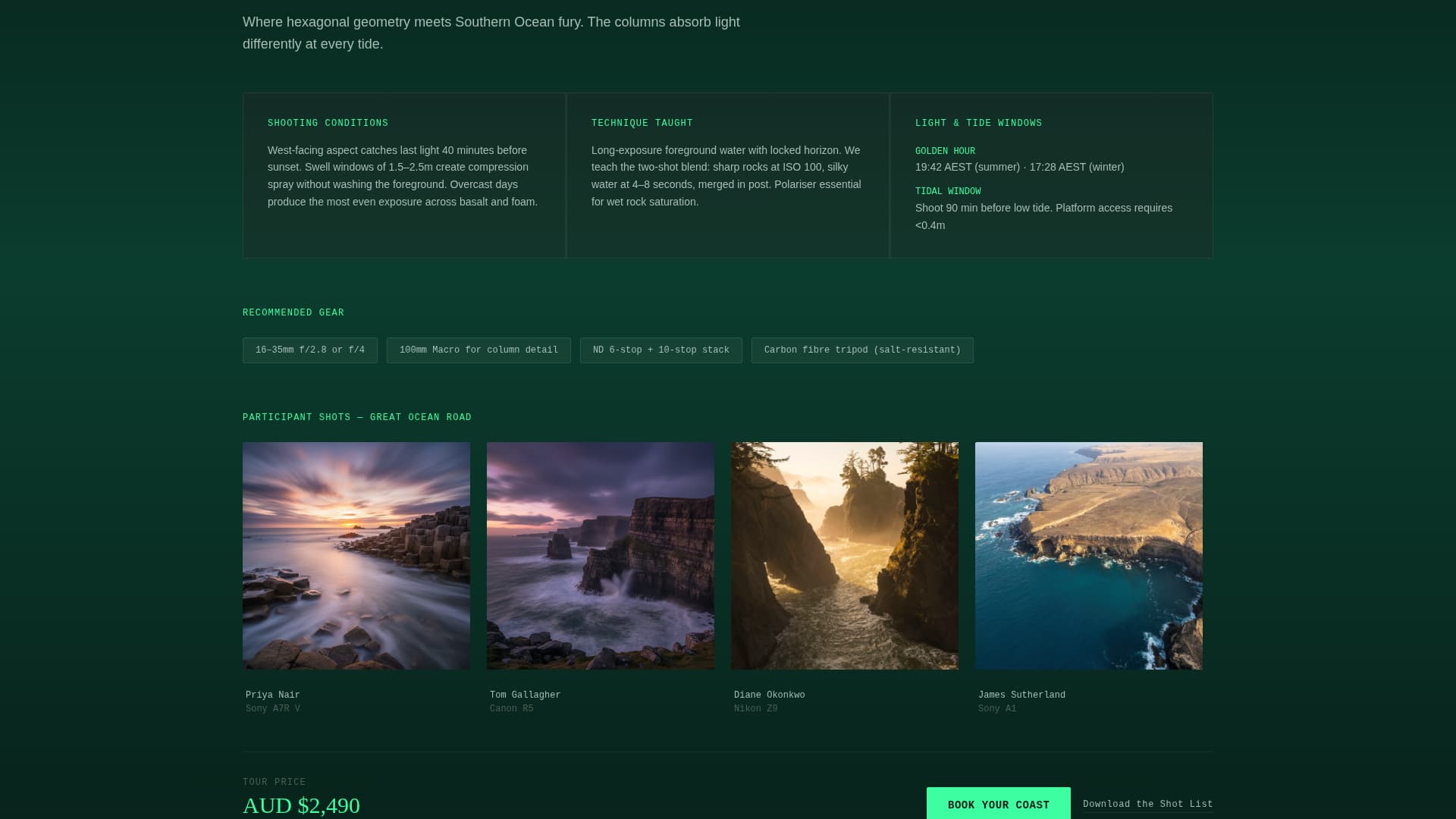 Shorebreak - Immersive Photography Landing Page Template