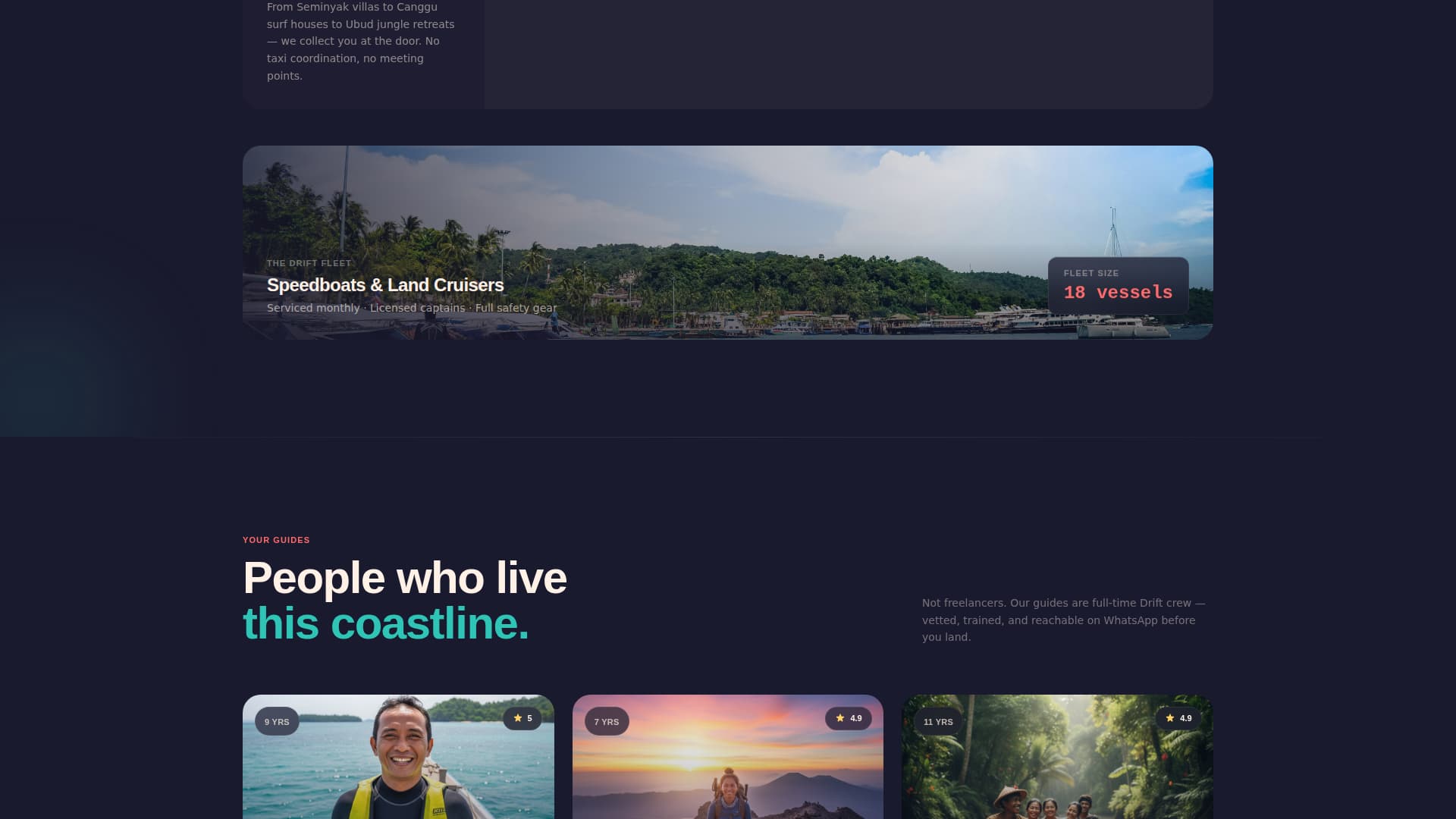 Drift - Immersive Adventure Landing Page Template