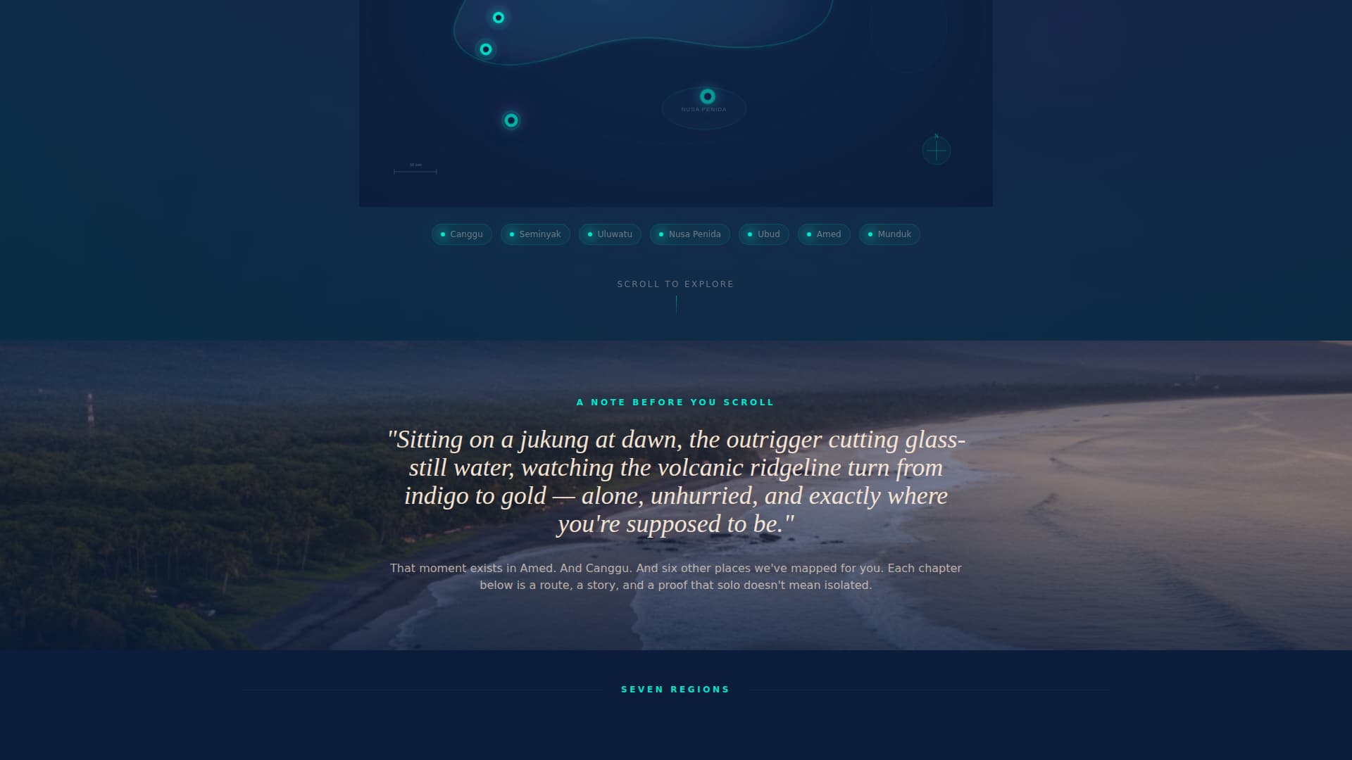Drift - Immersive Solotravel Landing Page Template