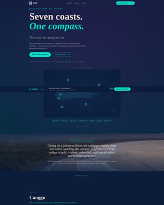 Drift - Immersive Solotravel Landing Page Template