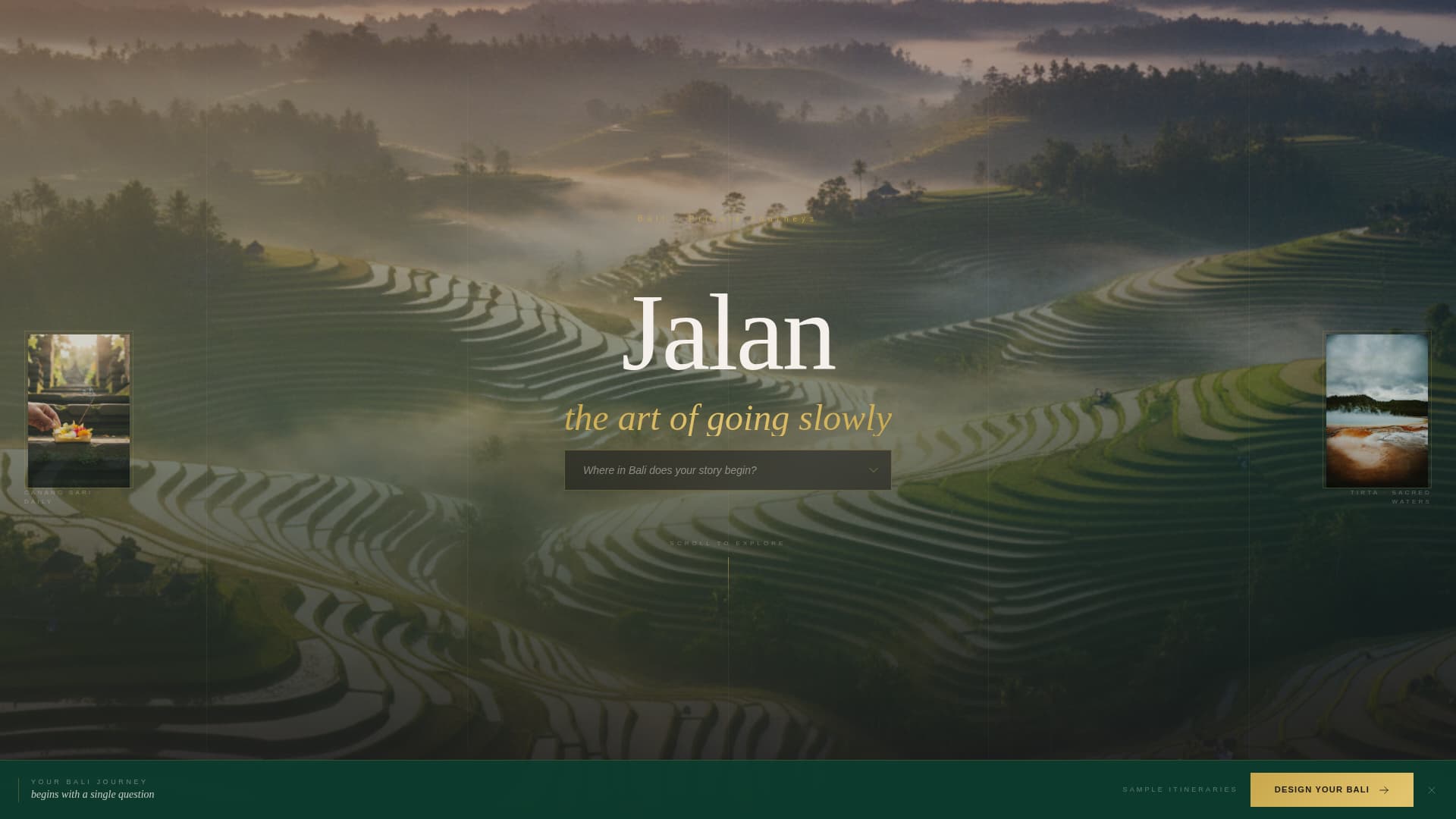 Jalan - Cinematic Bali Landing Page Template