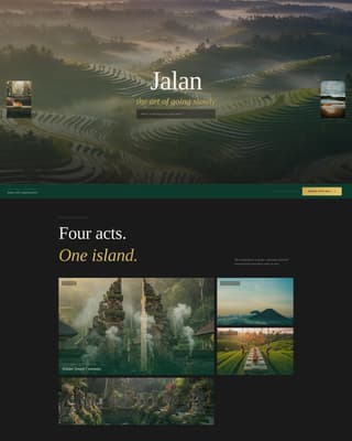 Jalan - Cinematic Bali Landing Page Template