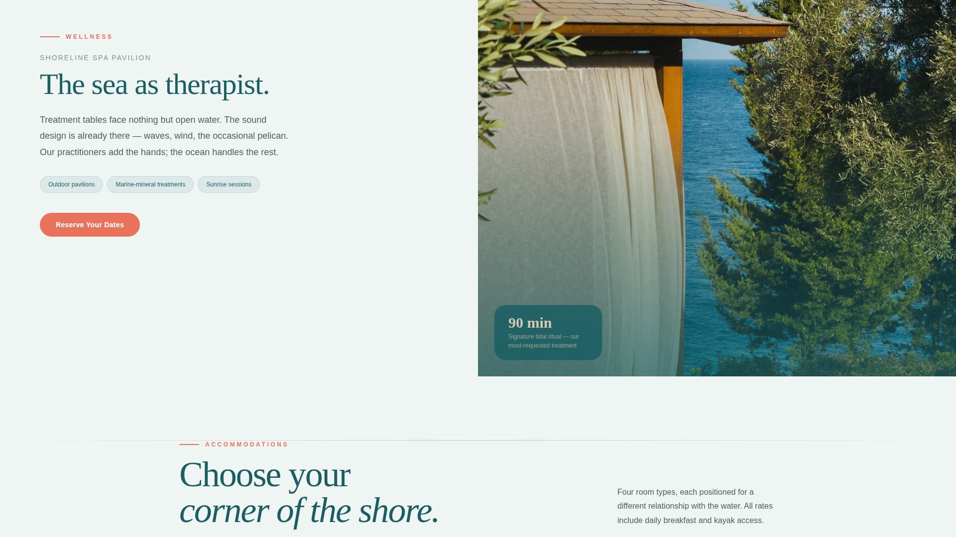 Shoreline - Serene Resort Landing Page Template