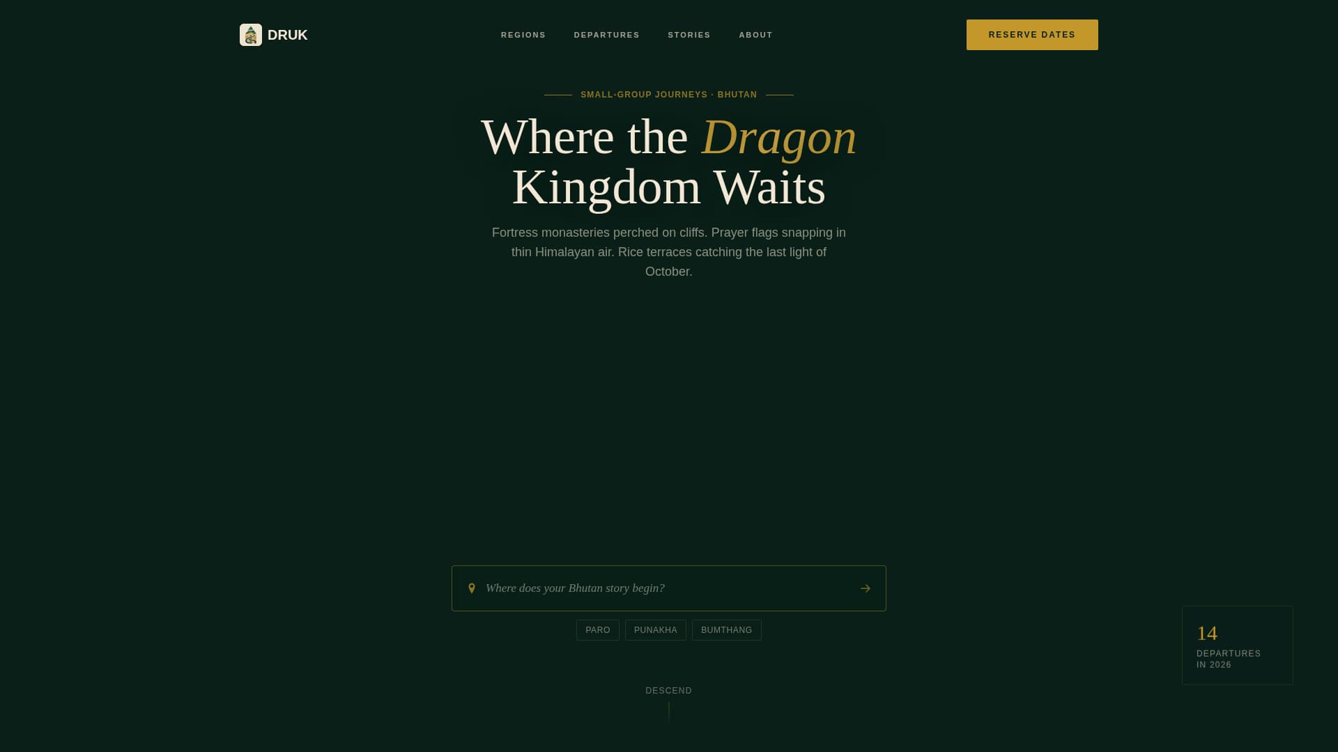 Druk - Immersive Himalayan Landing Page Template
