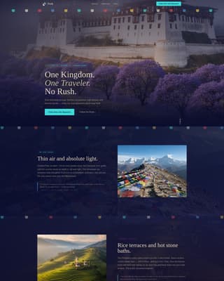 Trek - Immersive Bhutan Landing Page Template