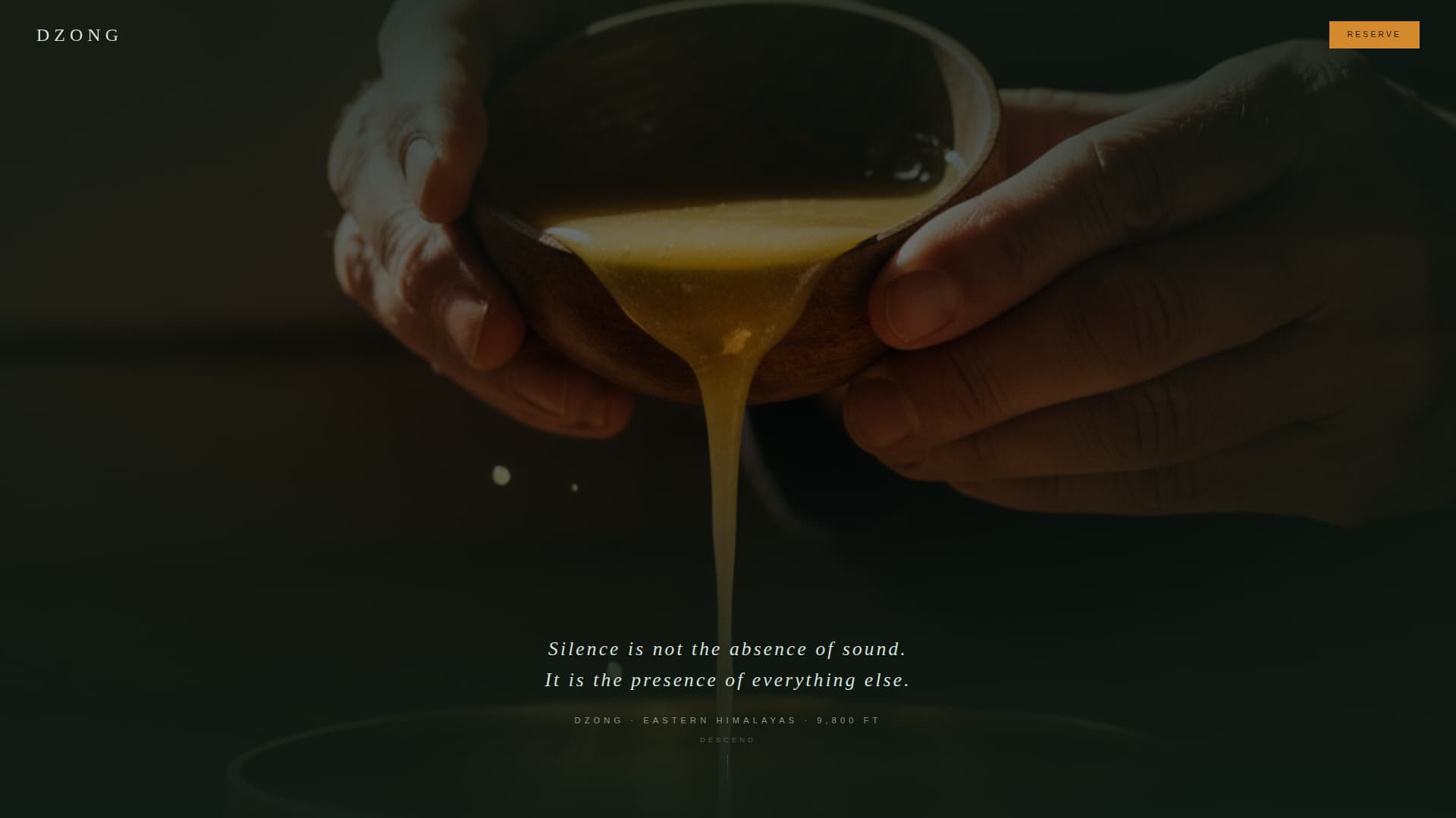 Dzong - Immersive Retreat Landing Page Template