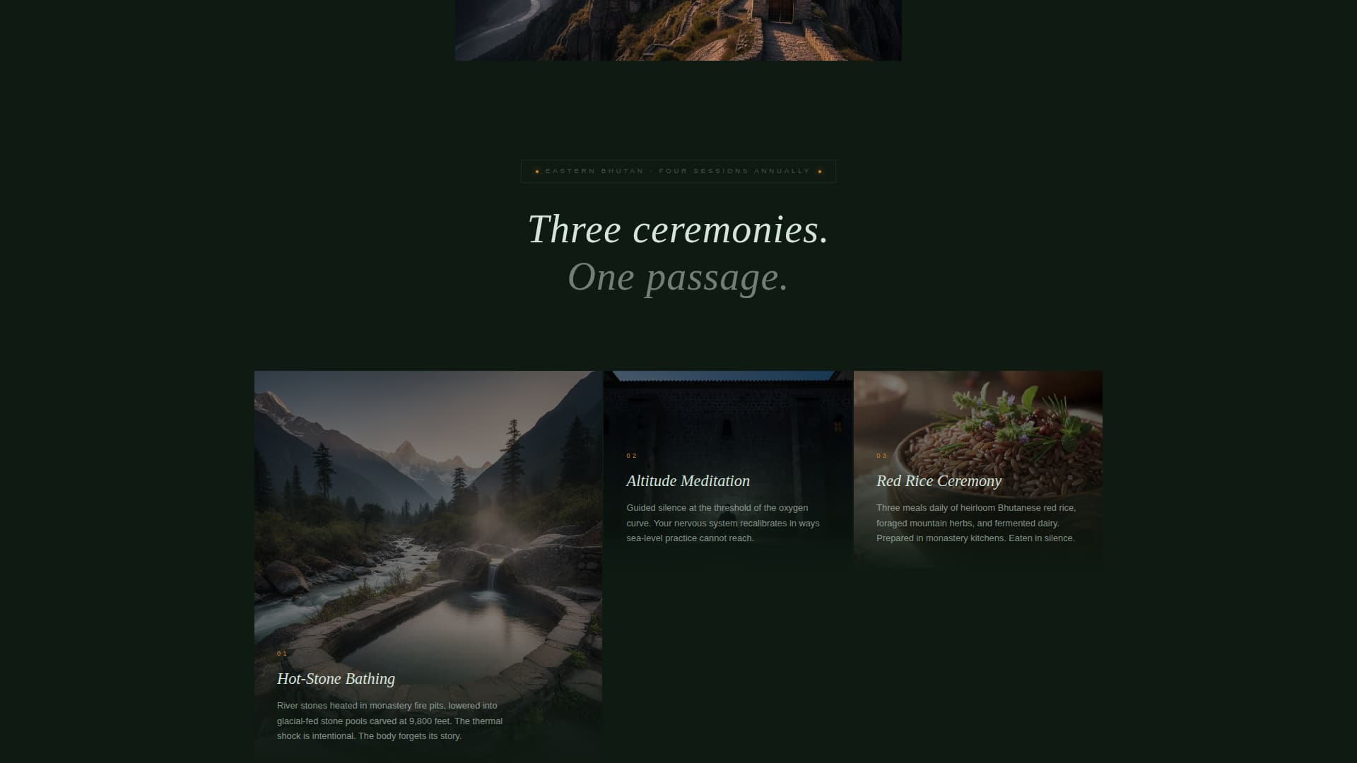 Dzong - Immersive Retreat Landing Page Template
