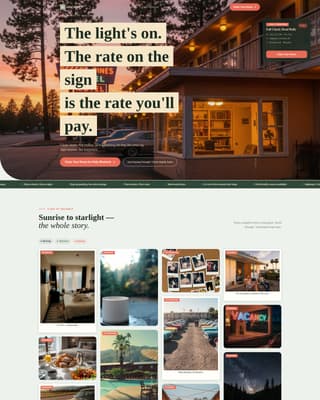 Vacancy - Retro Motel Landing Page Template