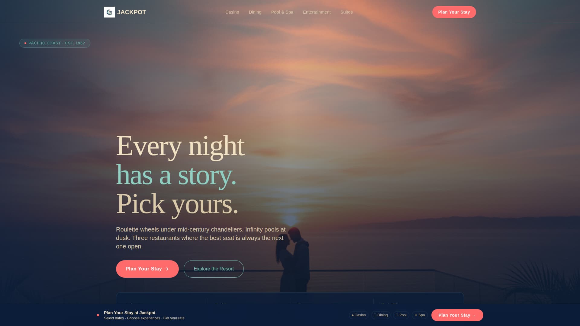 Jackpot - Stunning Casinoresort Landing Page Template