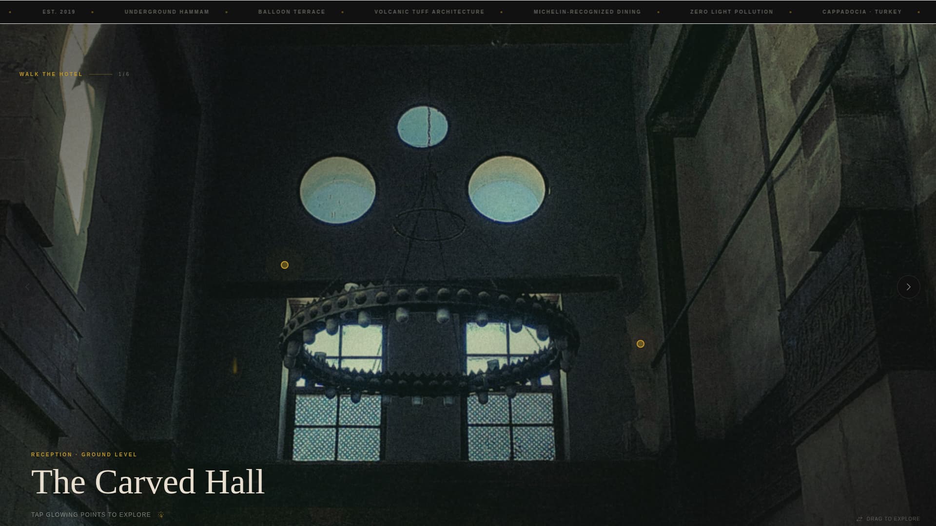Hollow - Immersive Cavehotel Landing Page Template