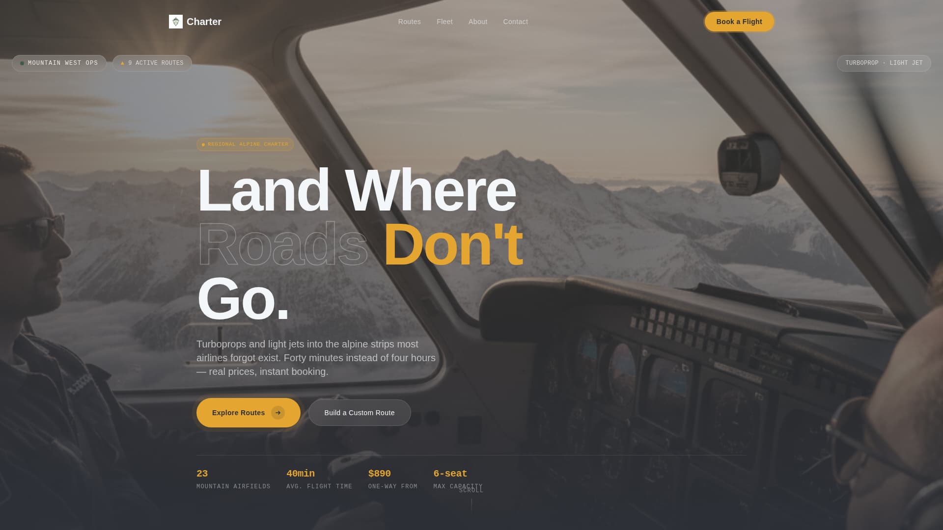 Alpine - Premium Charter Landing Page Template
