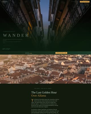 Wander - Immersive Destination Landing Page Template