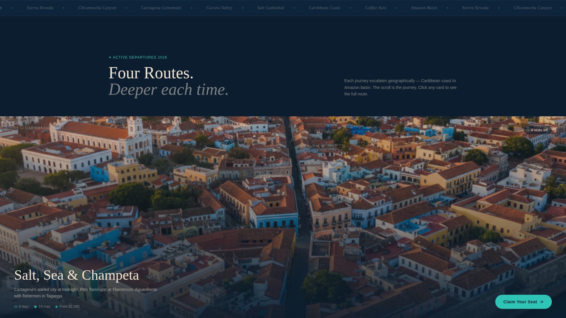 Travesa - Immersive Tour Landing Page Template