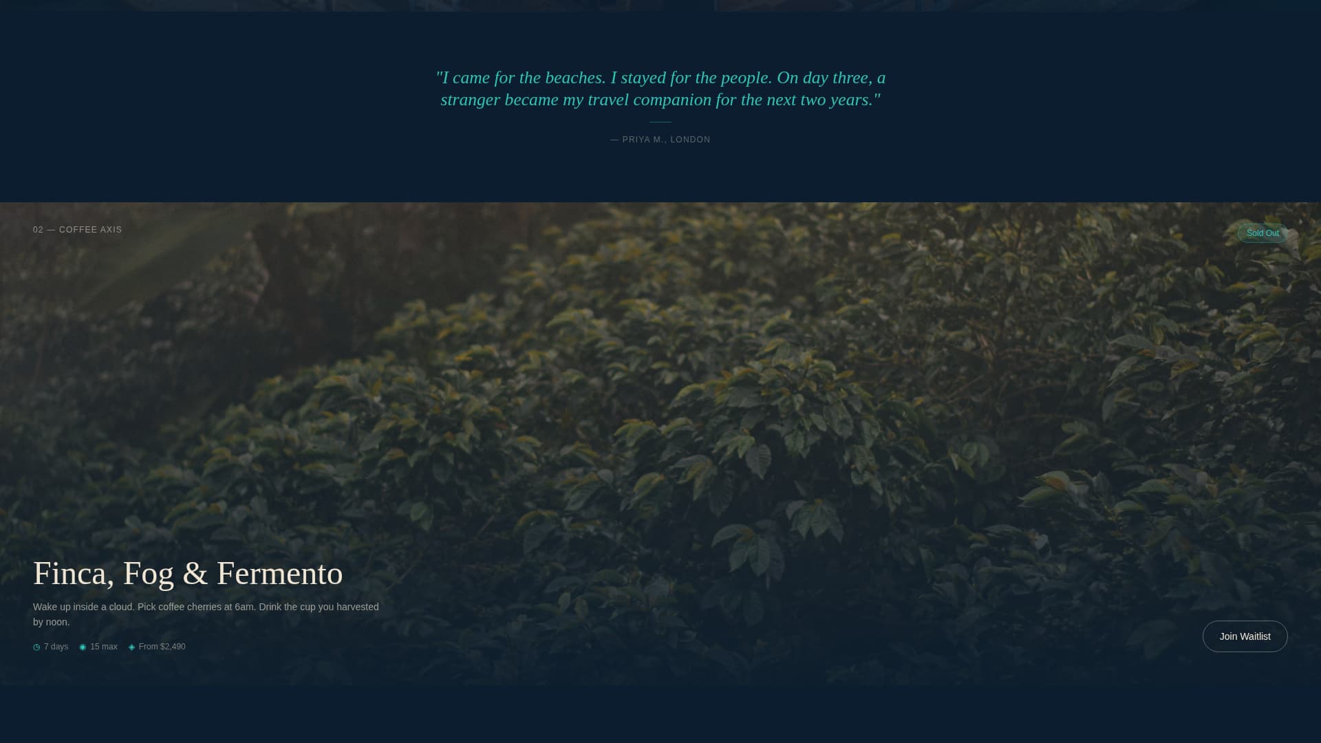 Travesa - Immersive Tour Landing Page Template