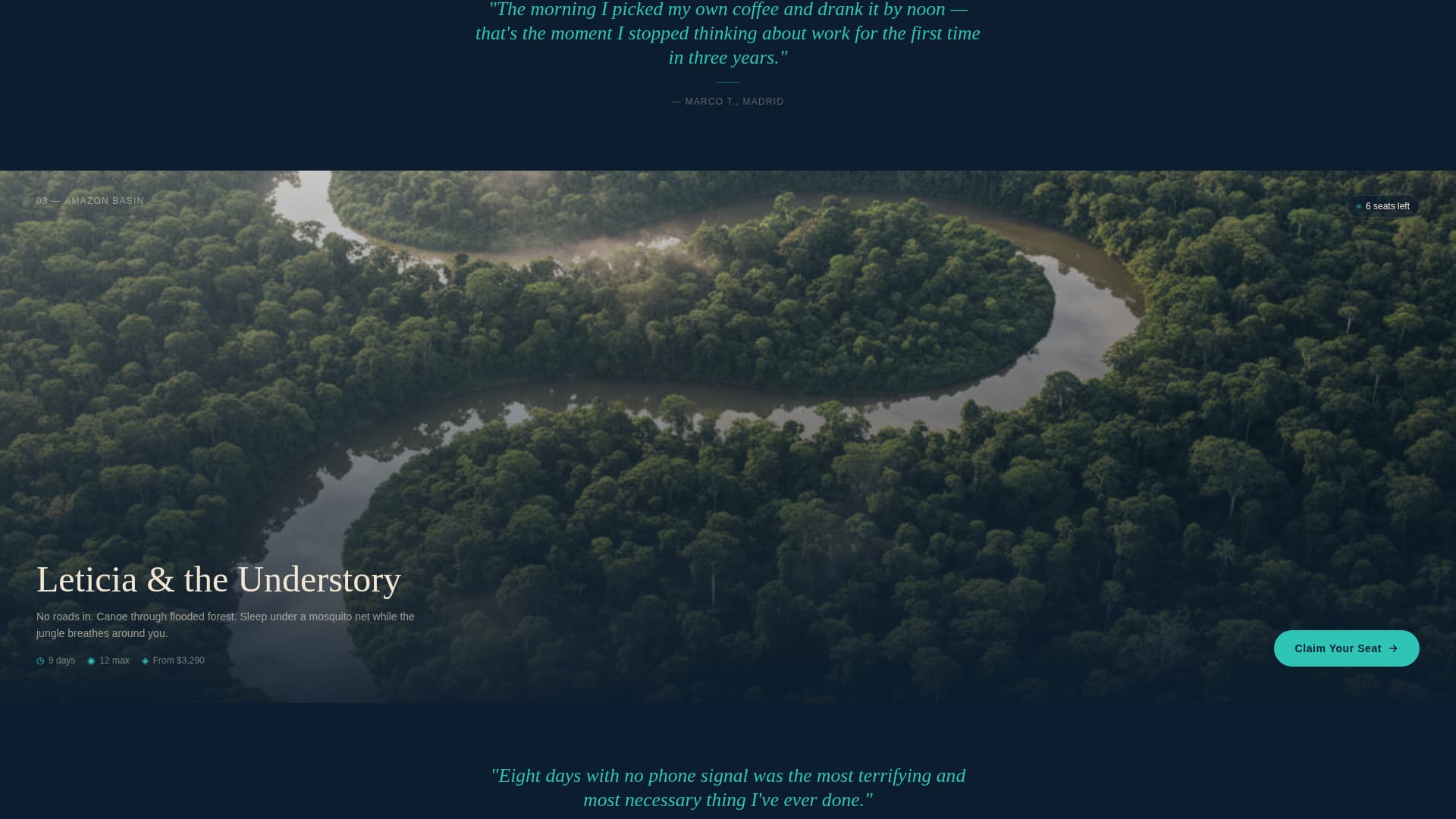 Travesa - Immersive Tour Landing Page Template