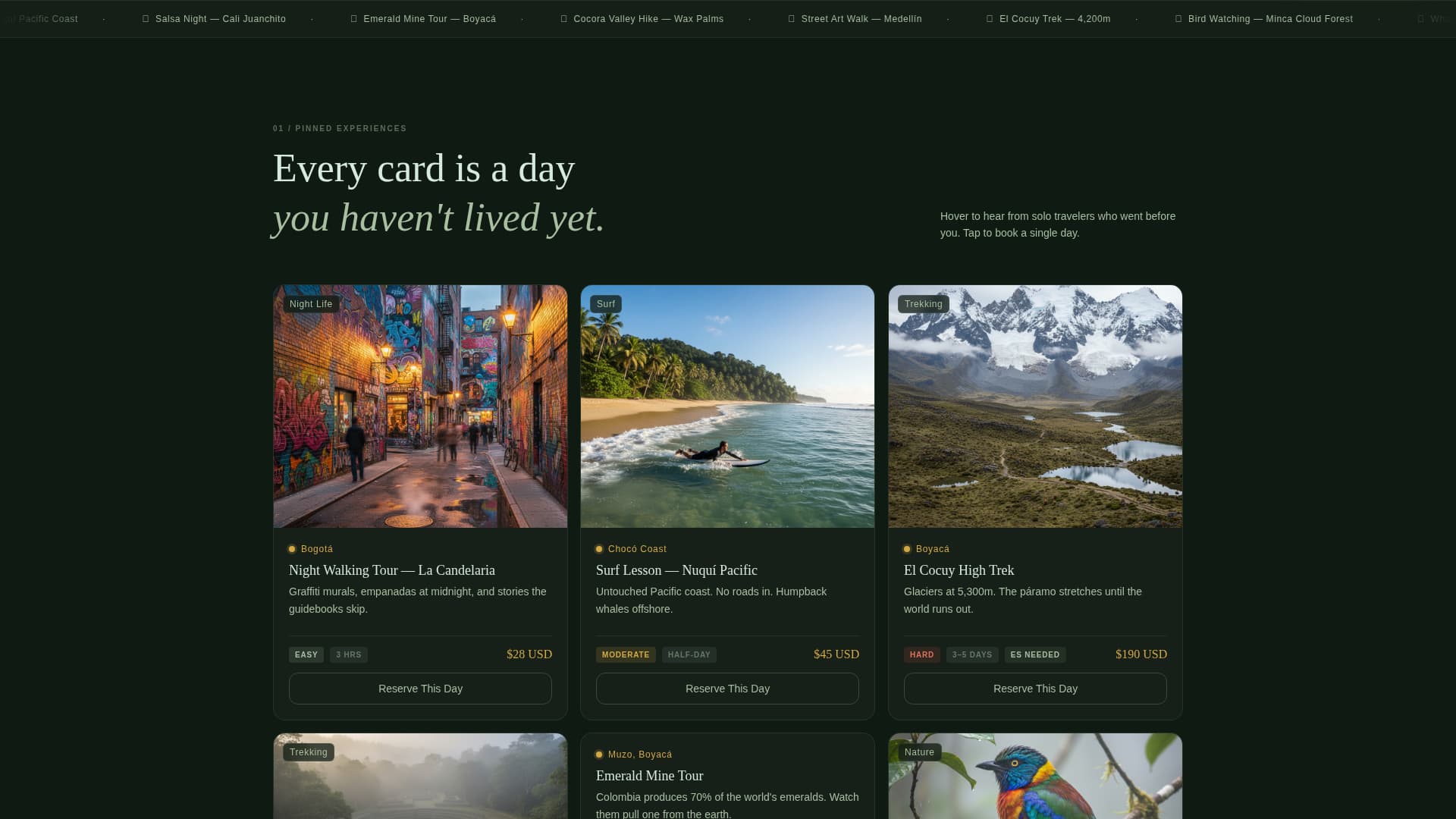 Ruta - Immersive Solotravel Landing Page Template