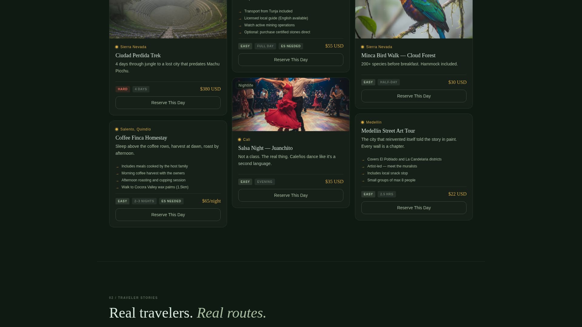 Ruta - Immersive Solotravel Landing Page Template