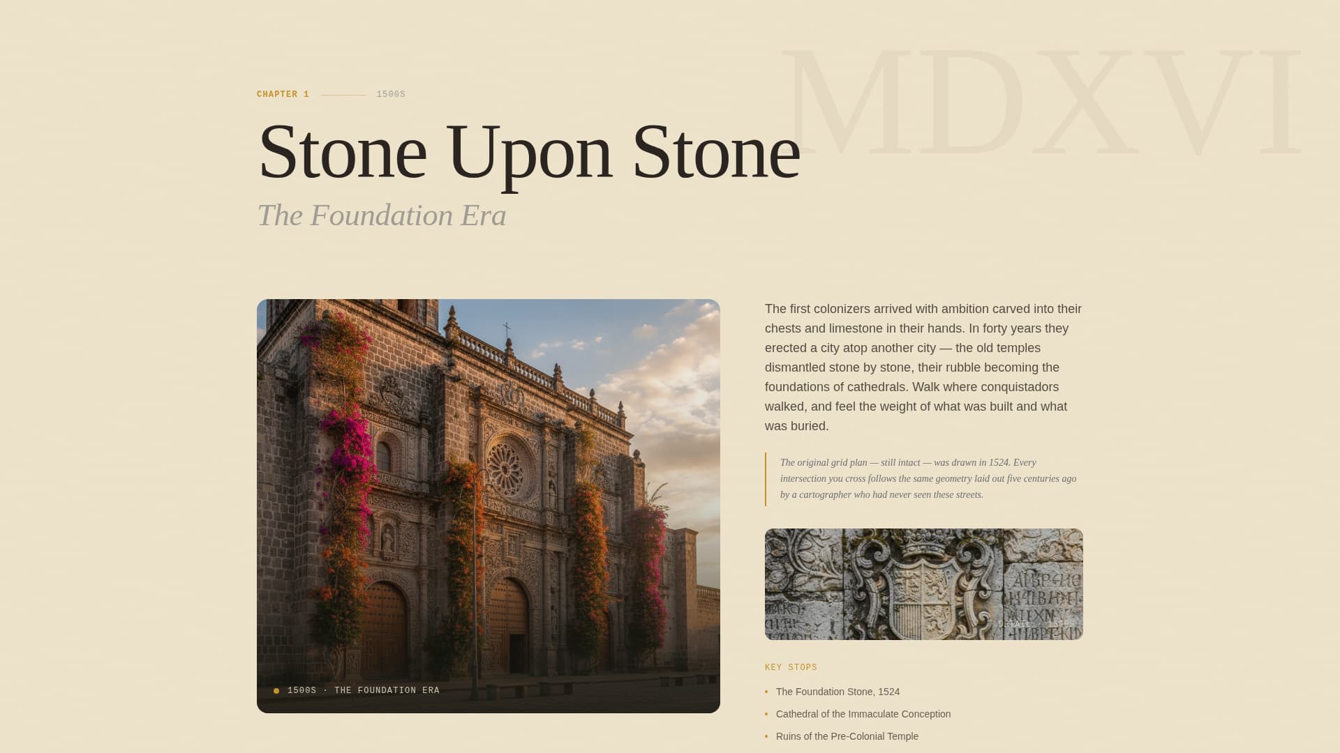 Paseo - Immersive Heritage Landing Page Template
