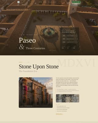 Paseo - Immersive Heritage Landing Page Template