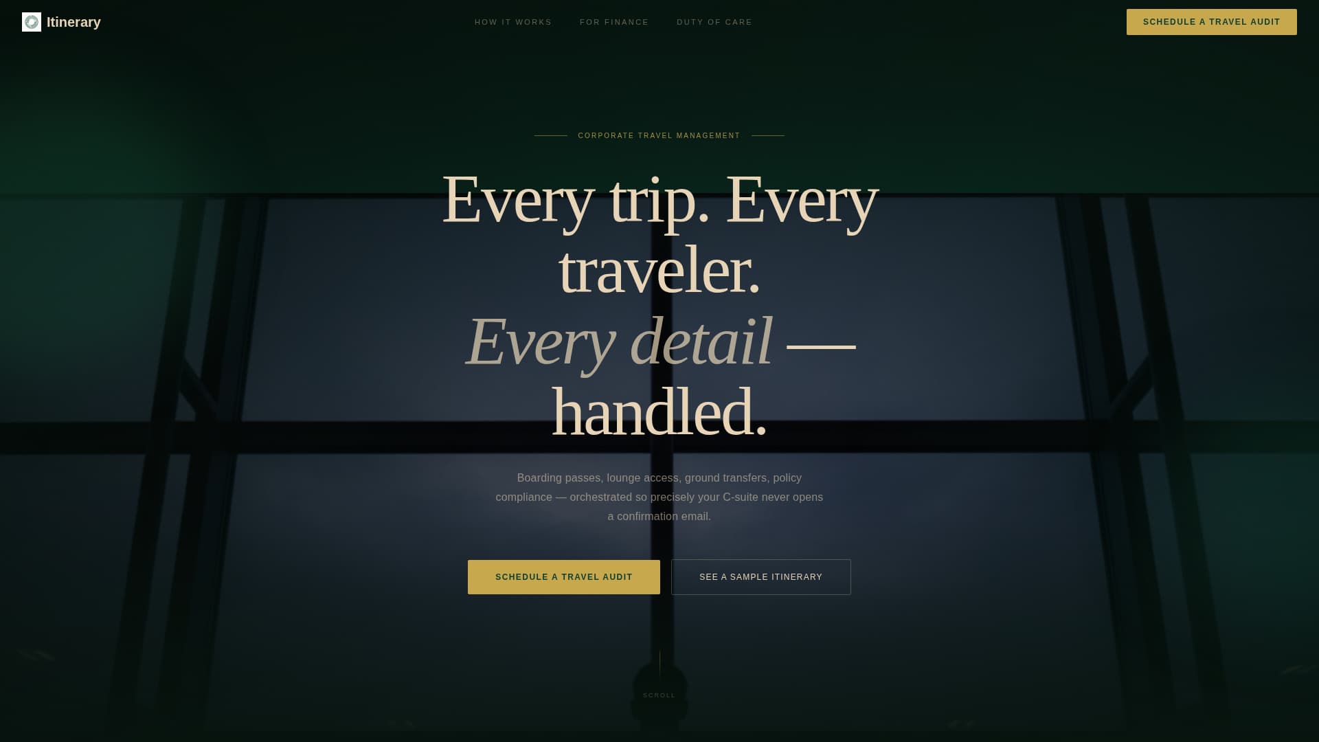 Itinerary - Premium Businesstravel Landing Page Template