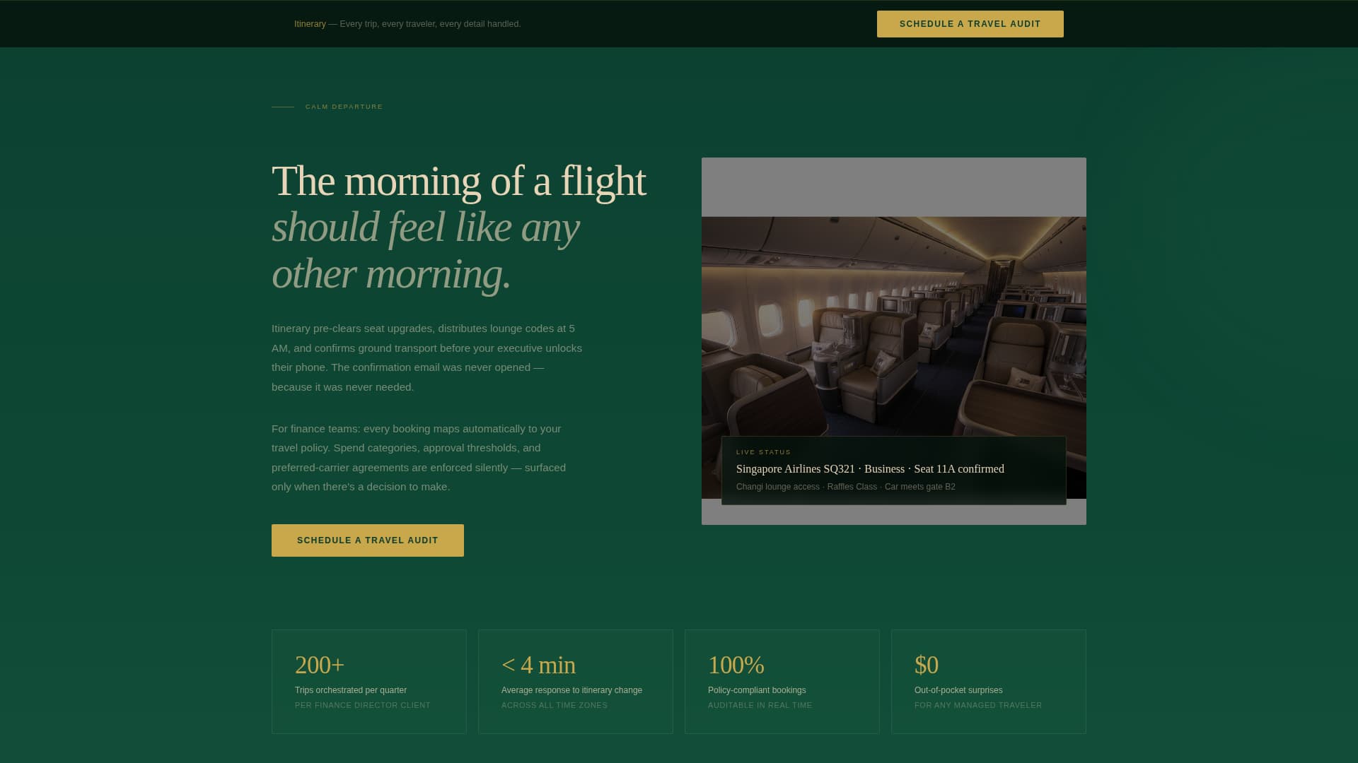 Itinerary - Premium Businesstravel Landing Page Template