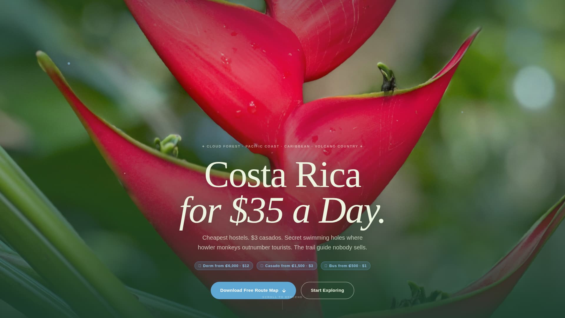 Pura - Immersive Backpacker Landing Page Template