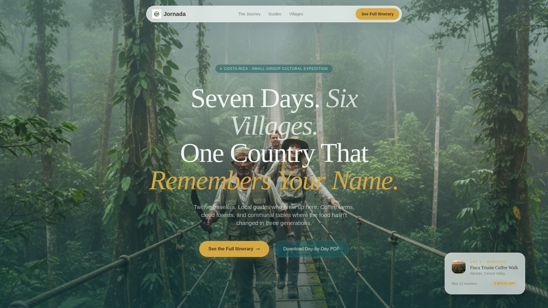 Jornada - Immersive Cultural Landing Page Template