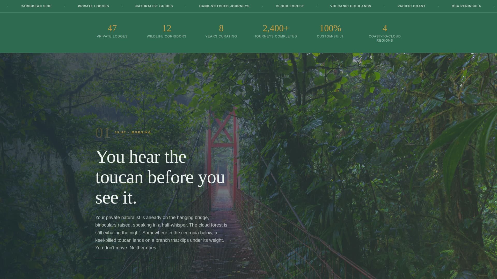 Jornada - Immersive Luxury Landing Page Template