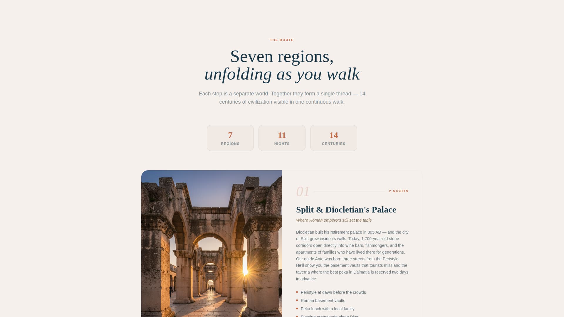Coastal — Immersive Dalmatian Travel Landing Page Template
