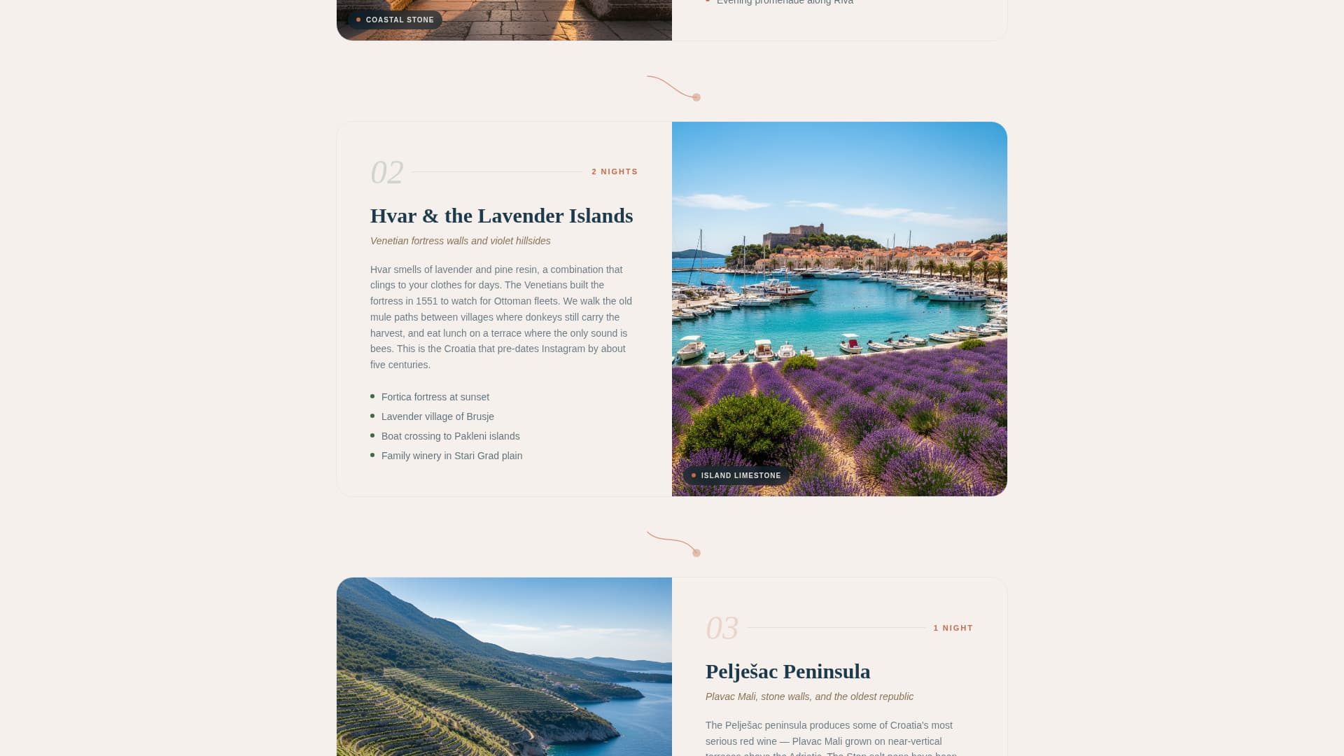 Coastal — Immersive Dalmatian Travel Landing Page Template