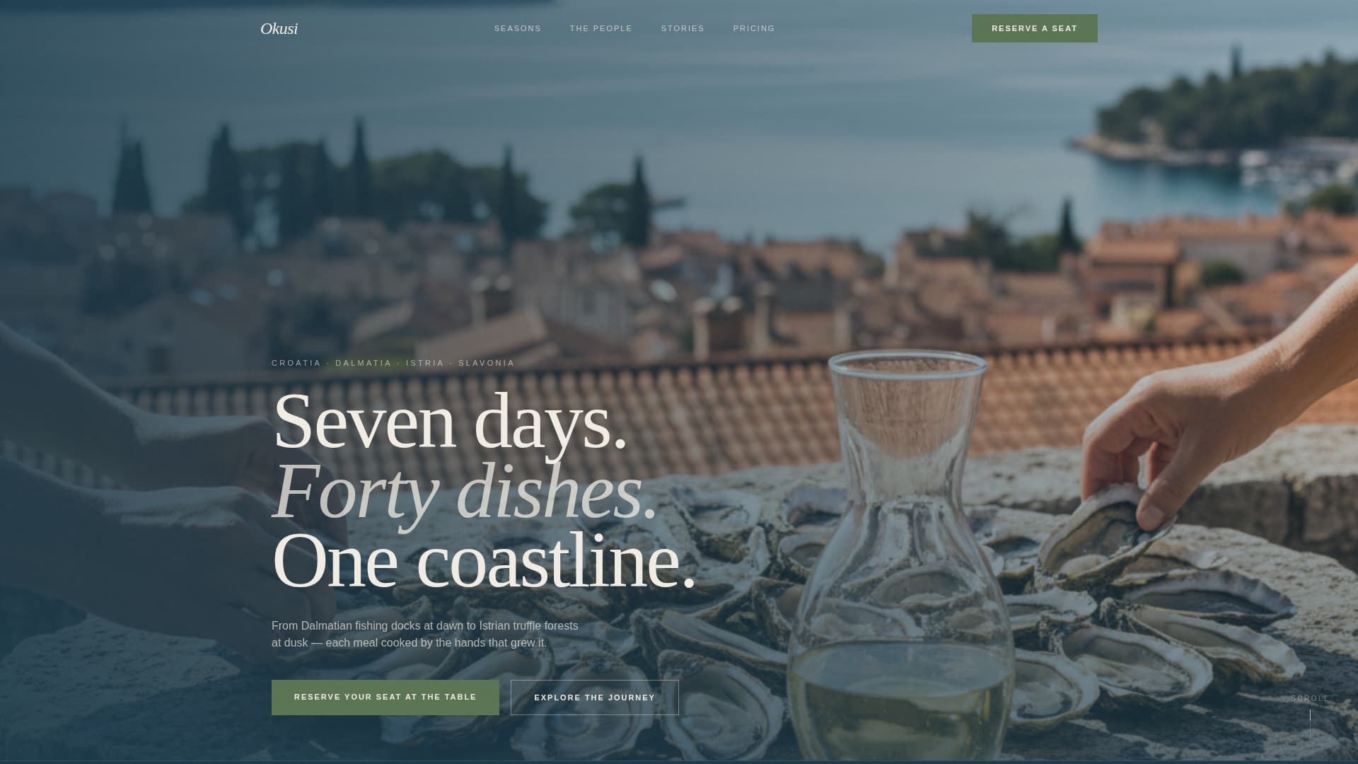 Okusi - Immersive Culinary Landing Page Template
