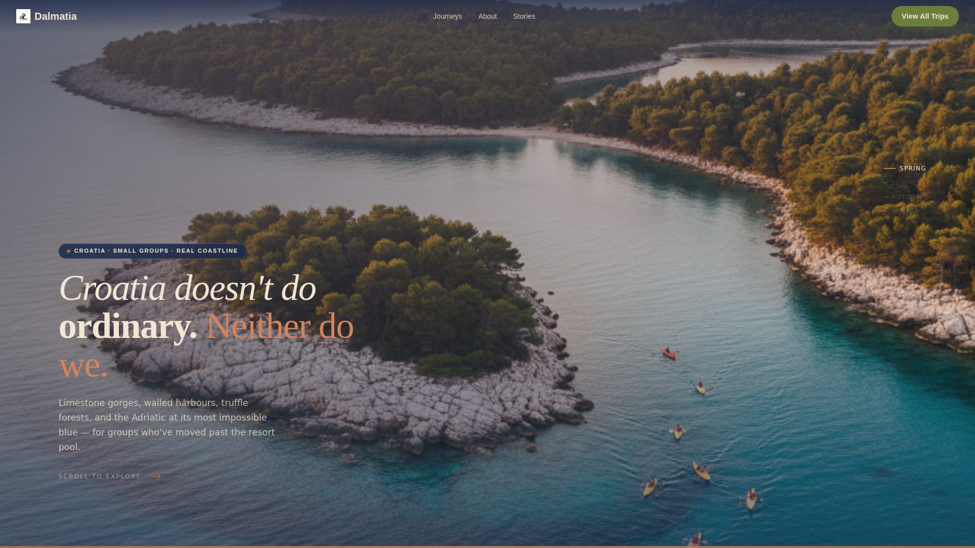 Dalmatia - Immersive Croatia Landing Page Template