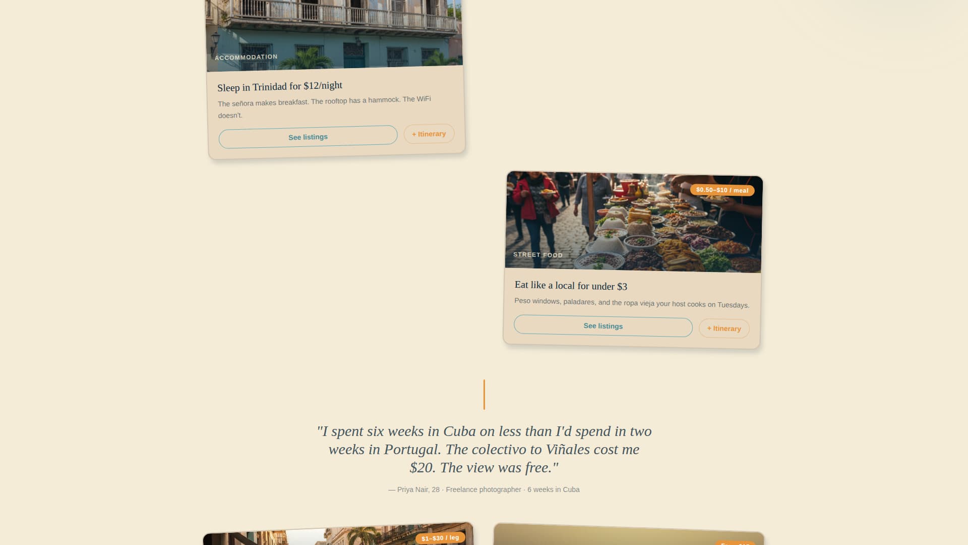 Havana - Immersive Budget Landing Page Template