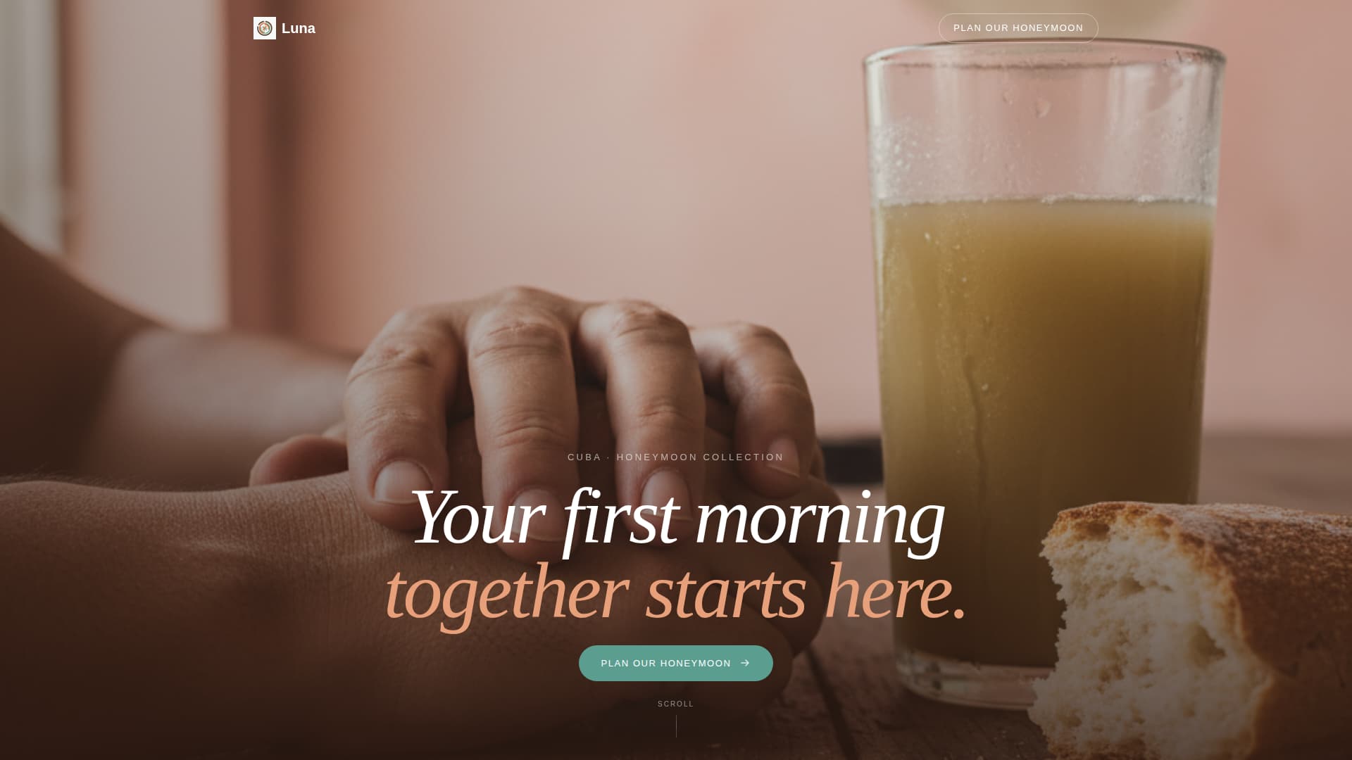 Luna - Romantic Honeymoon Landing Page Template