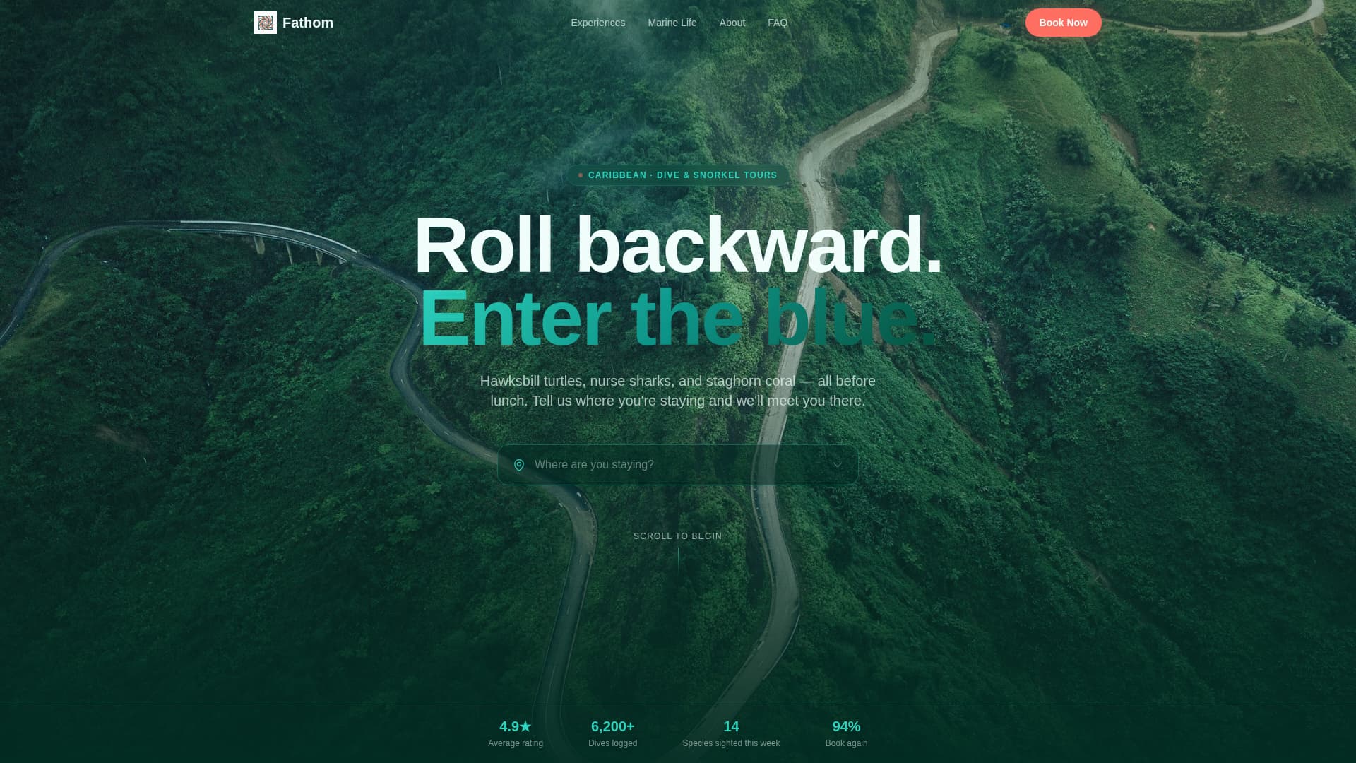 Fathom - Immersive Diving Landing Page Template