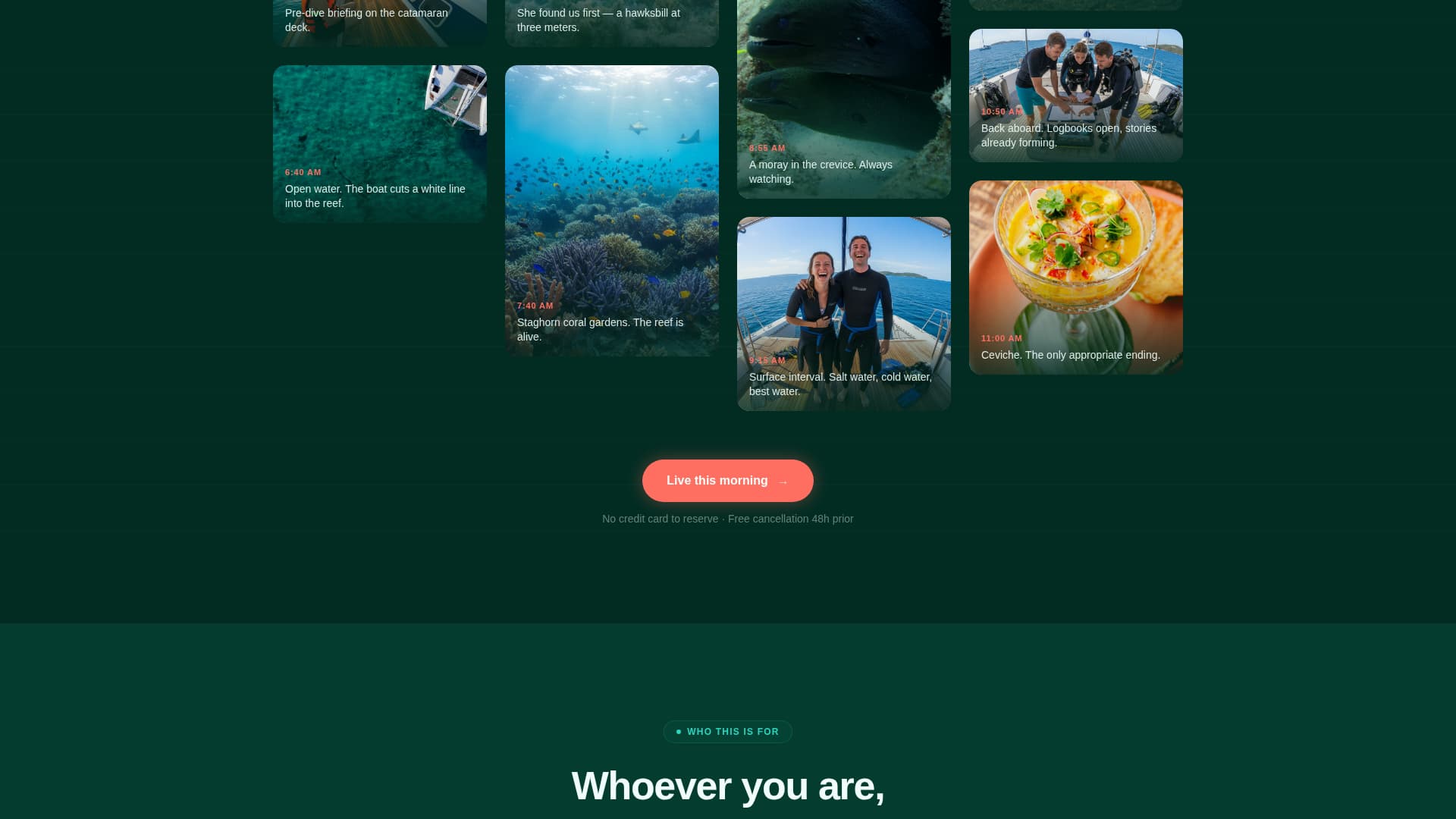 Fathom - Immersive Diving Landing Page Template