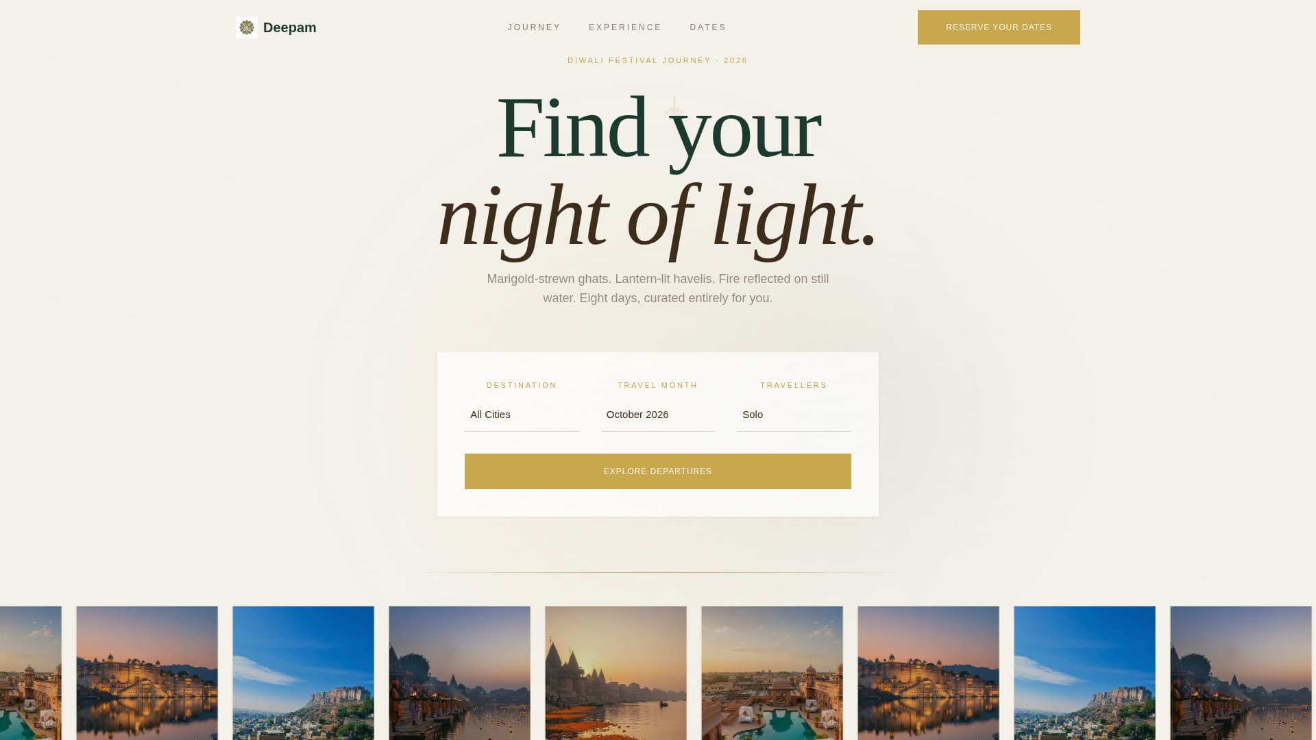 Deepam - Luminous Festival Landing Page Template