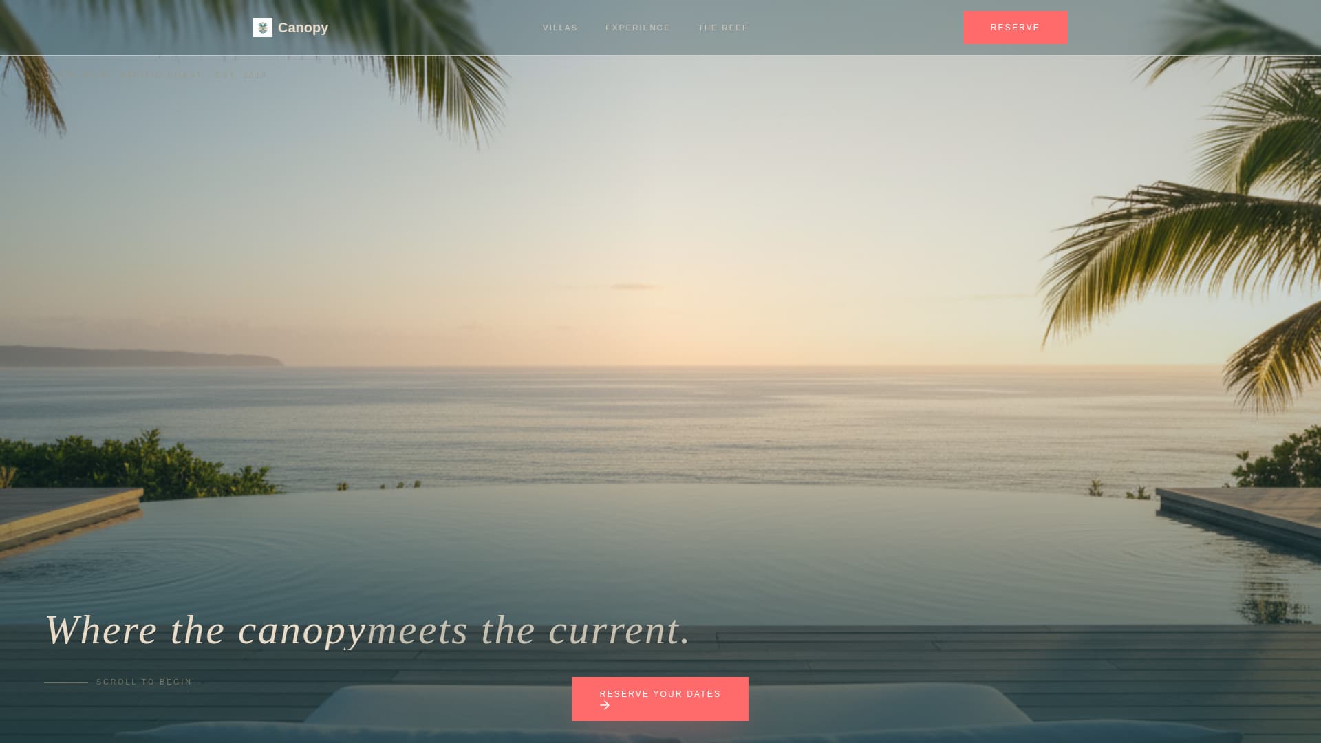 Canopy - Serene Ecolodge Landing Page Template